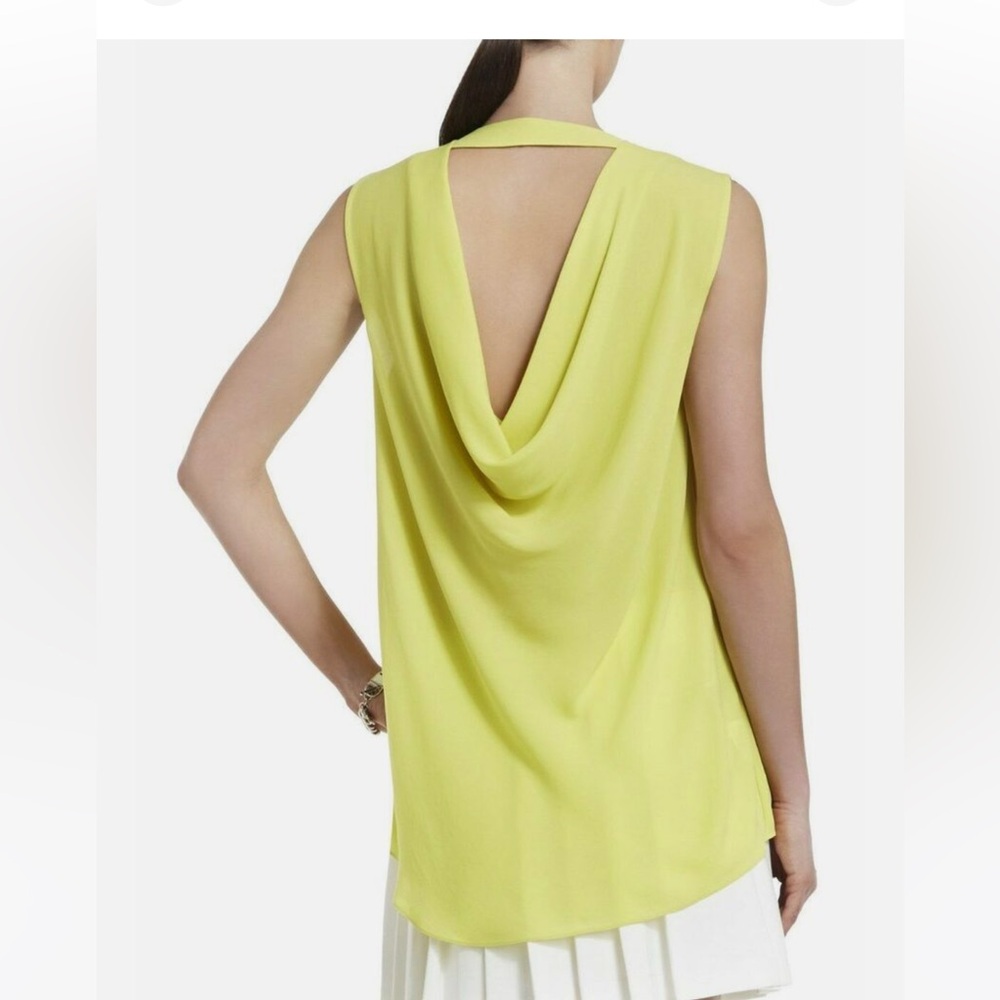 Yellow Sleeveless V-Neck Top